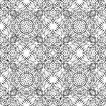 Vintage vector seamless flower pattern Stock Illustration