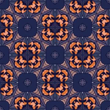 Vintage vector seamless flower pattern Stock Illustration