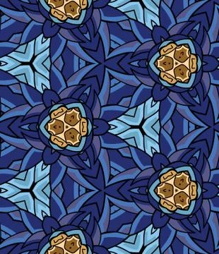 Vintage vector seamless flower pattern Stock Illustration