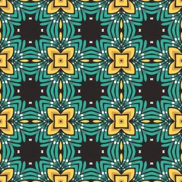 Vintage vector seamless flower pattern Stock Illustration