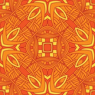 Vintage vector seamless flower pattern Stock Illustration