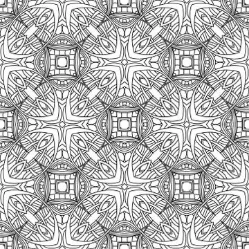 Vintage vector seamless flower pattern Stock Illustration