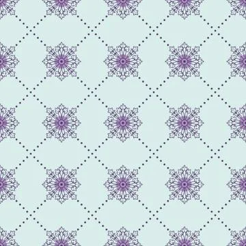 Vintage vector seamless flower pattern Stock Illustration