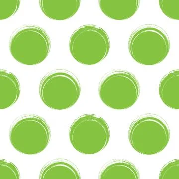 Vintage vector seamless pattern with green circles Иллюстрация