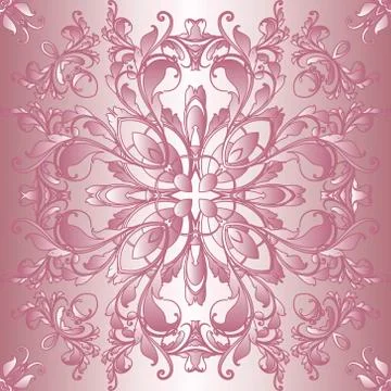 Vintage vector seamless pattern. Old renaissance style floral background. Rep Stock Illustration