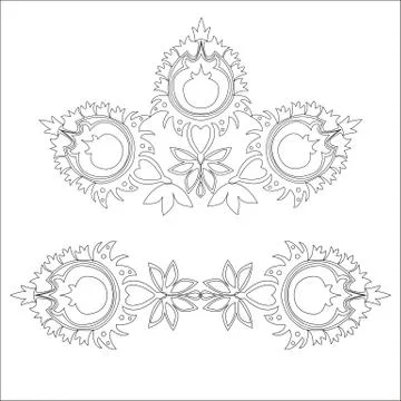 Vintage vector set. Decorative design of lace elements and parts. To create a Stock Illustration