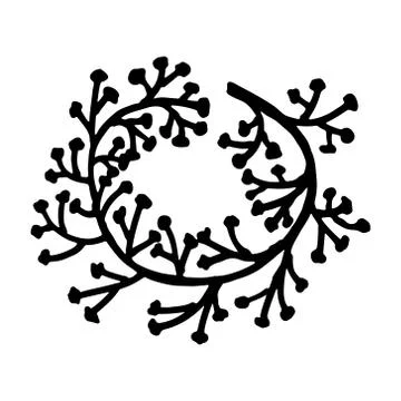 Vintage vector set of hand drawn tree branches with leaves and flowers. Sprin Stock Illustration