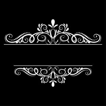Vintage vector swirl frame Illustrazione stock