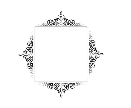 Vintage vector swirl frame Illustrazione stock