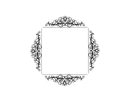 Vintage vector swirl frame Stock Illustration