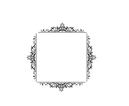 Vintage vector swirl frame イラスト素材