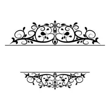 Vintage vector swirl frame Illustrazione stock