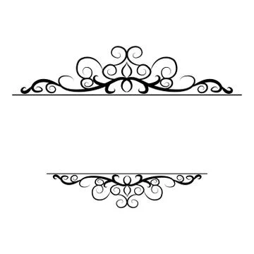 Vintage vector swirl frame Illustrazione stock