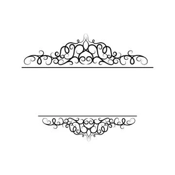 Vintage vector swirl frame set 스톡 일러스트