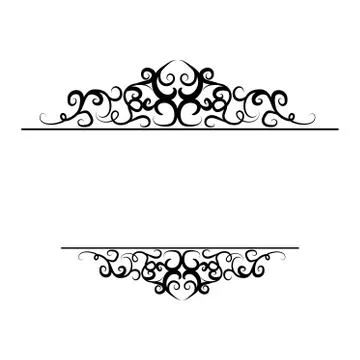 Vintage vector swirl frame set Stockillustratie