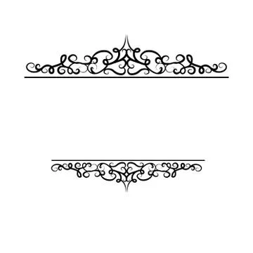 Vintage vector swirl frame set Illustrazione stock