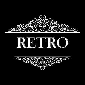 Vintage vector swirl frame set 스톡 일러스트