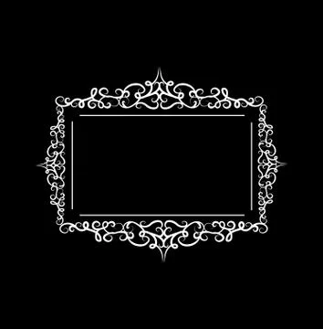 Vintage vector swirl frame set 스톡 일러스트