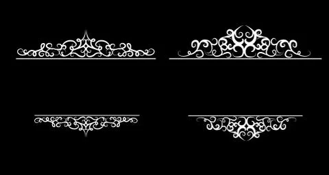 Vintage vector swirl frame set Stock Illustration