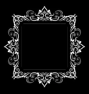 Vintage vector swirl frame set イラスト素材