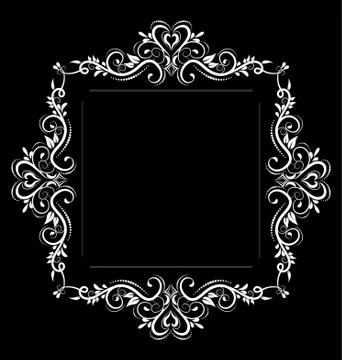 Vintage vector swirl frame set 스톡 일러스트