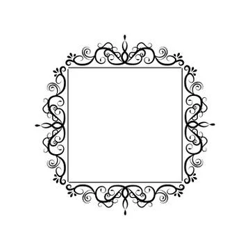 Vintage vector swirl frame set 스톡 일러스트
