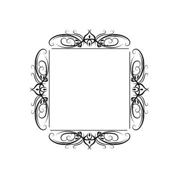 Vintage vector swirl frame set 스톡 일러스트