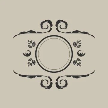 Vintage vector vignette Stock Illustration