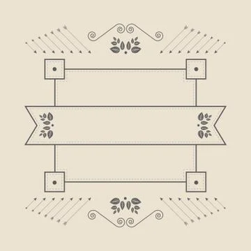 Vintage vector vignette Stock Illustration