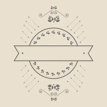 Vintage vector vignette Stock Illustration