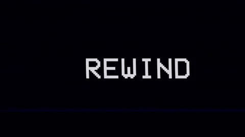 Vintage VHS forward rewind stop screen, retro tape glitch noise effect 4K 库存影片 341424833