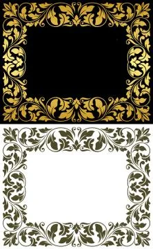 Vintage victorian frames Illustrazione stock