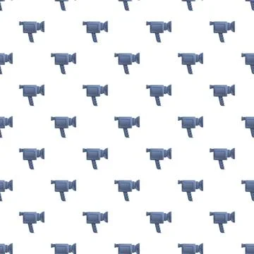 Vintage video camera pattern creating a seamless background Stock Illustration
