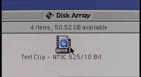 Vintage Video Creation on Apple Mac in 1999 Stock Footage 276827324