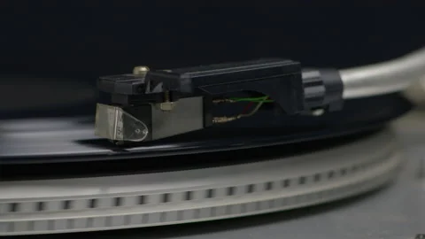 Vintage Vinyl Player Macro Stock Footage 231038502