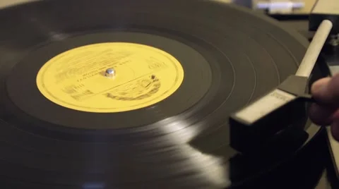 Vintage vinyl on turntable Stock Footage 48498818
