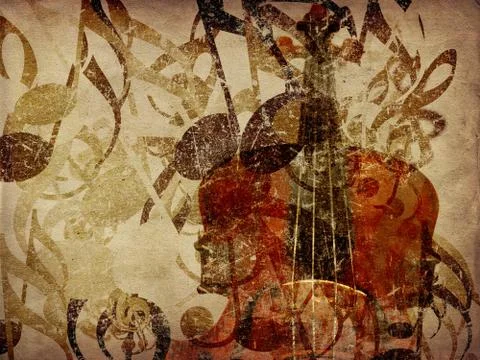 Vintage violin background Stock Illustration