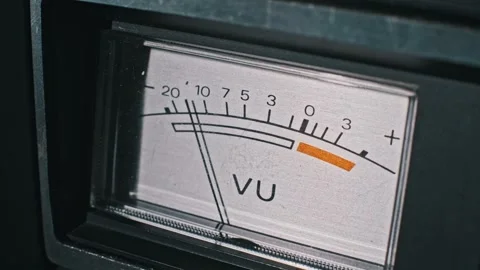 Vintage VU Meter: Audio Level Indicator Stock Footage 304113173