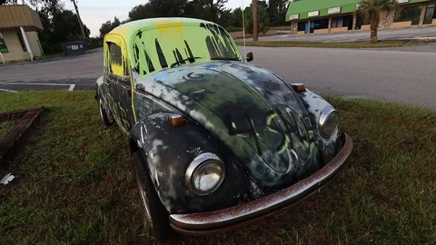 Vintage VW bug. Stock Footage 116753055