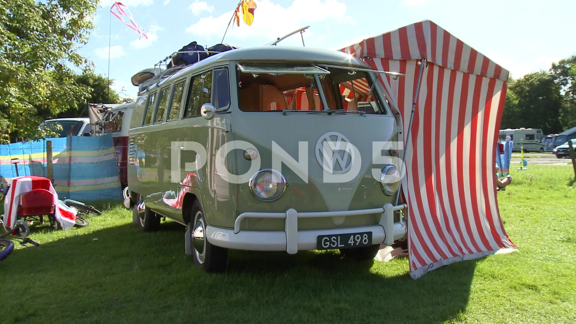 Vintage VW Splitscreen Campervan with Stock Video Pond5
