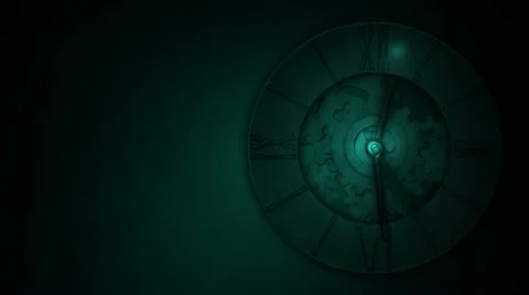 Vintage wall clock Stock Footage 10708705