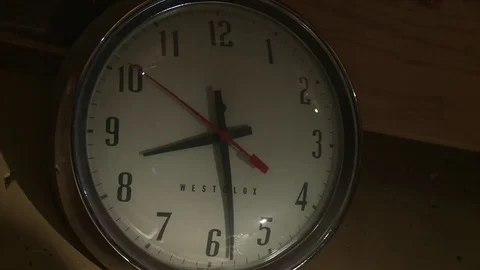 Vintage wall clock. Video stock 76757267