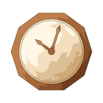 Vintage wall clock illustration Stock Illustration