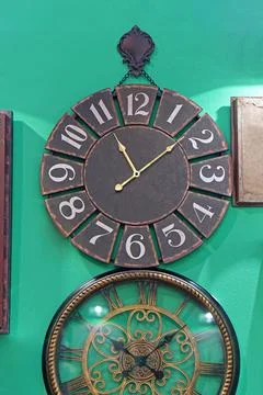 Vintage wall clock Stock Photos