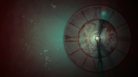 Vintage wall clock with shine Video stock 10708696