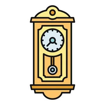 Vintage wall clock showing time passing concept 스톡 일러스트