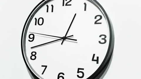 Vintage Wall clock time running out timelapse,time flow loop concept,clock hands Stock Footage 234071011