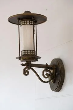 Vintage Wall lamp background. Stock Photos