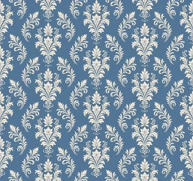 Vintage wallpaper seamless pattern background Stock Illustration