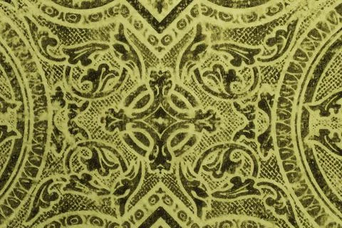 Vintage Wallpaper Surface Background with Eastern Pattern 库存照片